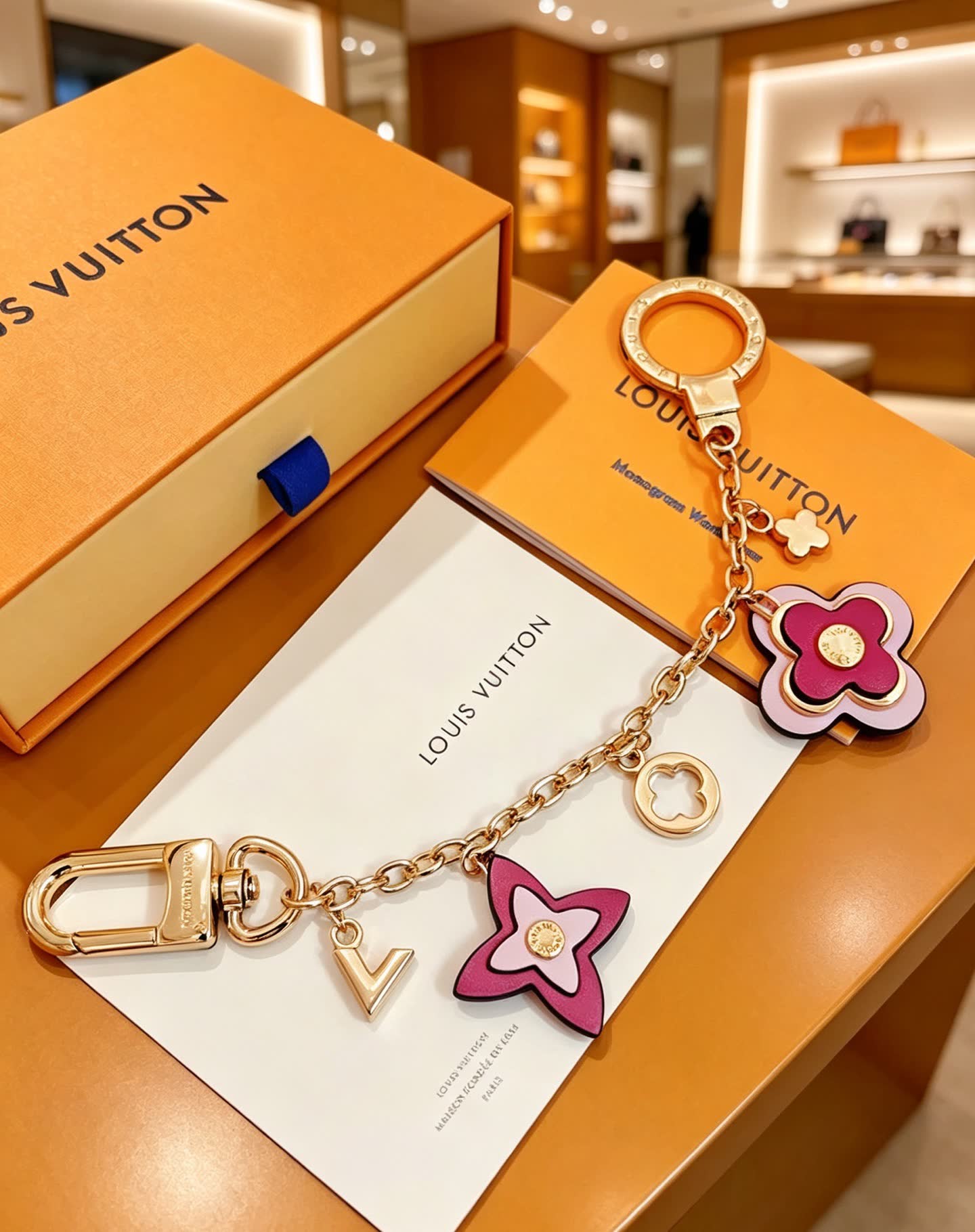 Van Cleef & Arpels Monogram Blooms Keychain